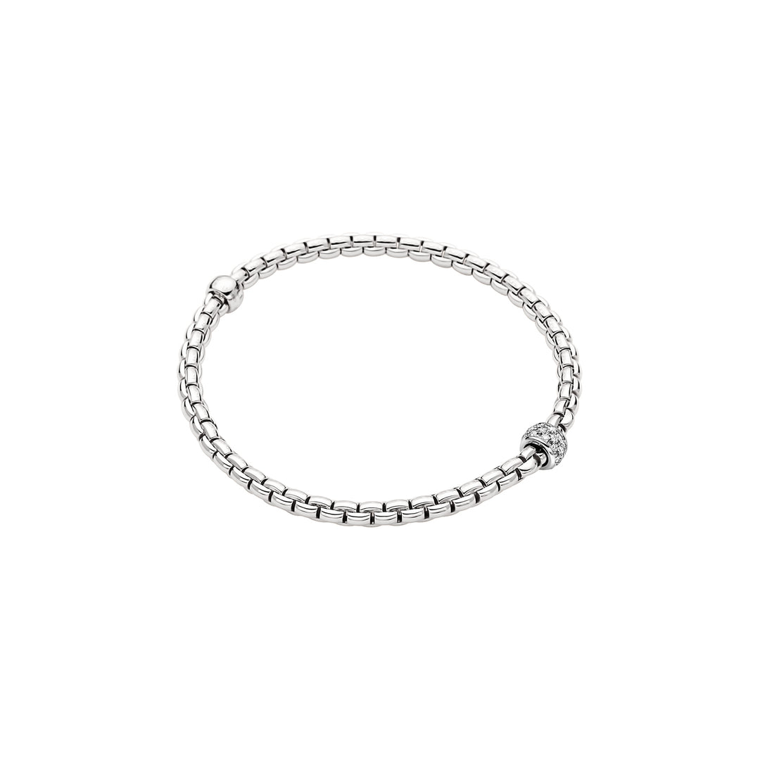 18K White Gold Diamond Flexible Bracelet