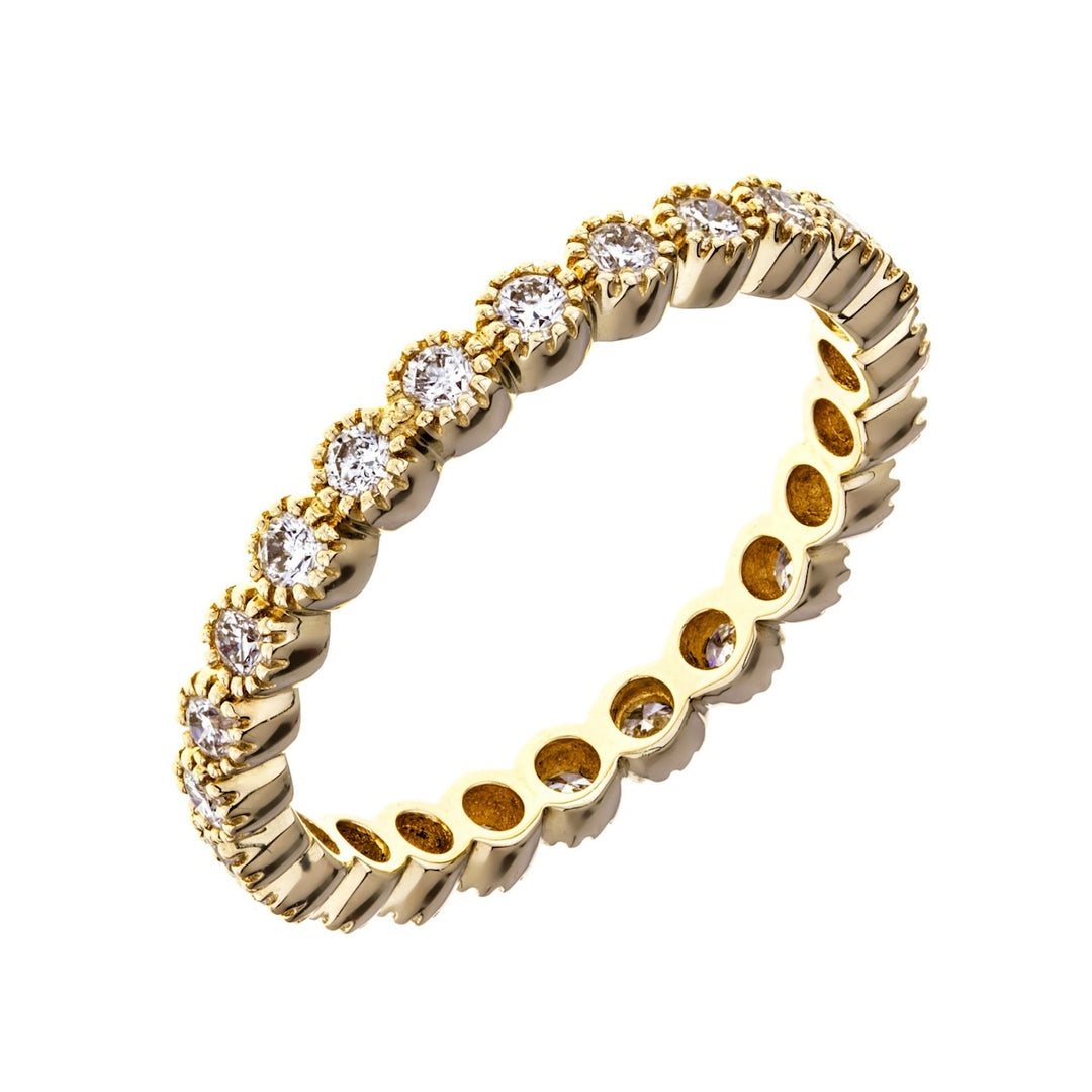 18K Yellow Gold Bezel Diamond Ring
