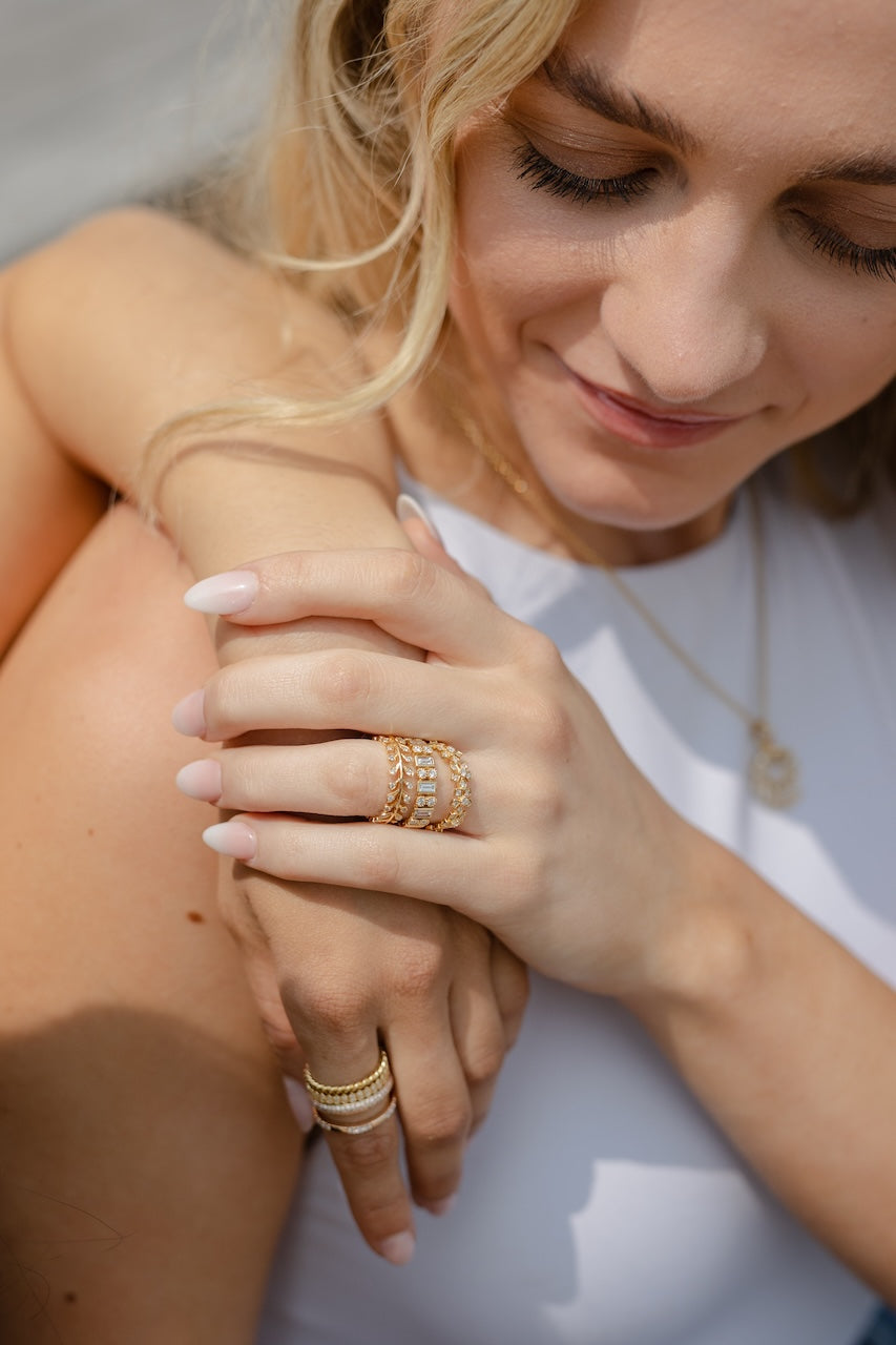 18K Yellow Gold Modern Heritage Diamond Ring