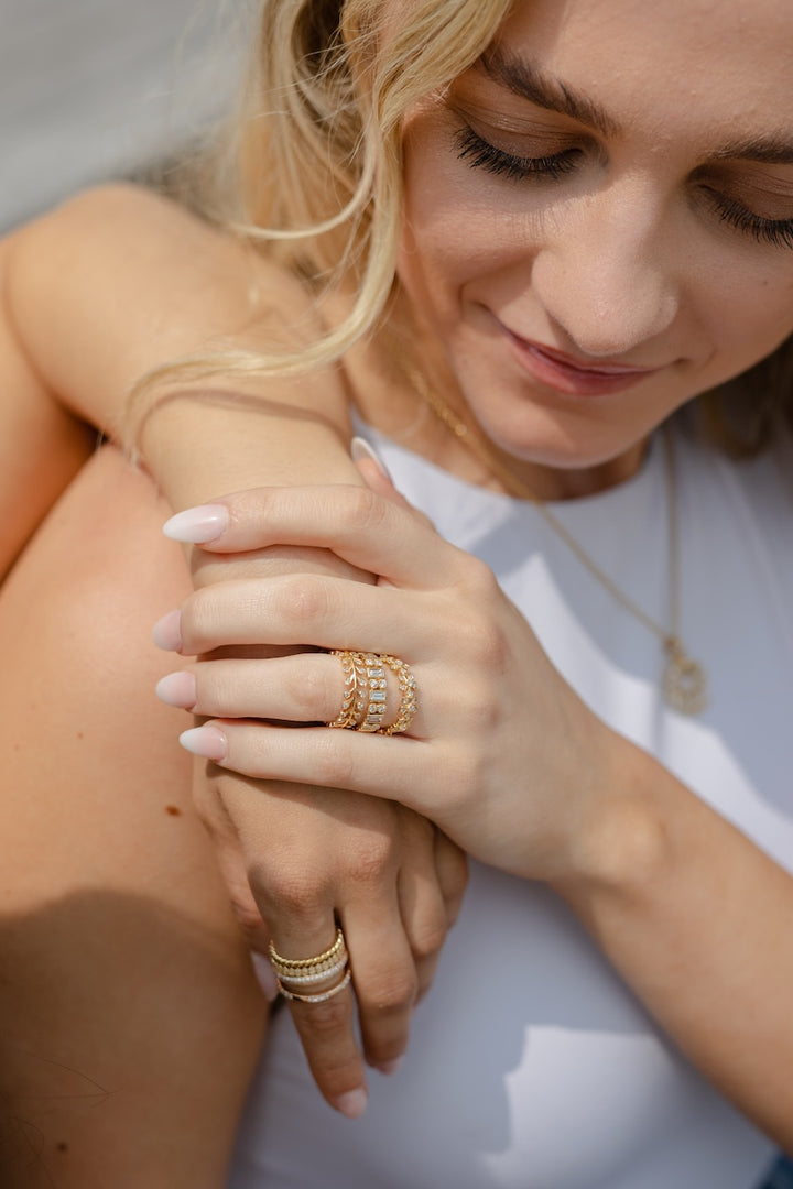 18K Yellow Gold Modern Heritage Diamond Ring