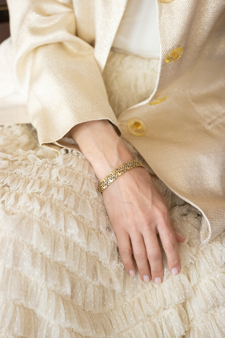 18K Yellow Gold "Little Windows" Diamond Bracelet