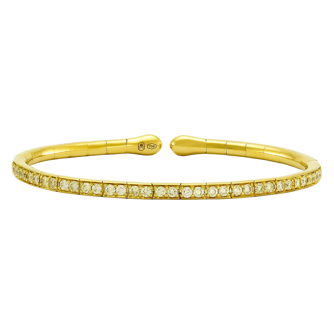 18K Yellow Gold Flex Bracelet with Yellow Diamonds
