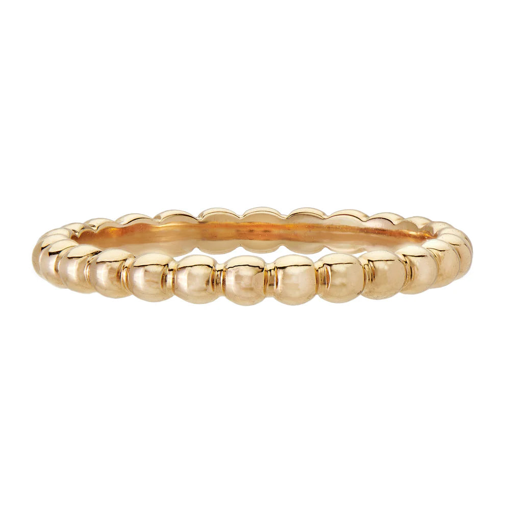 18K Yellow Gold 2.5mm Sona Bead Band