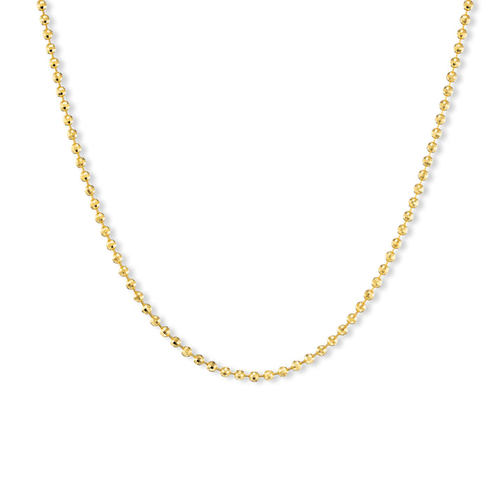 22K Yellow Gold Disco Ball 20" Chain