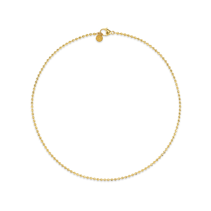 22K Yellow Gold Disco Ball 20" Chain