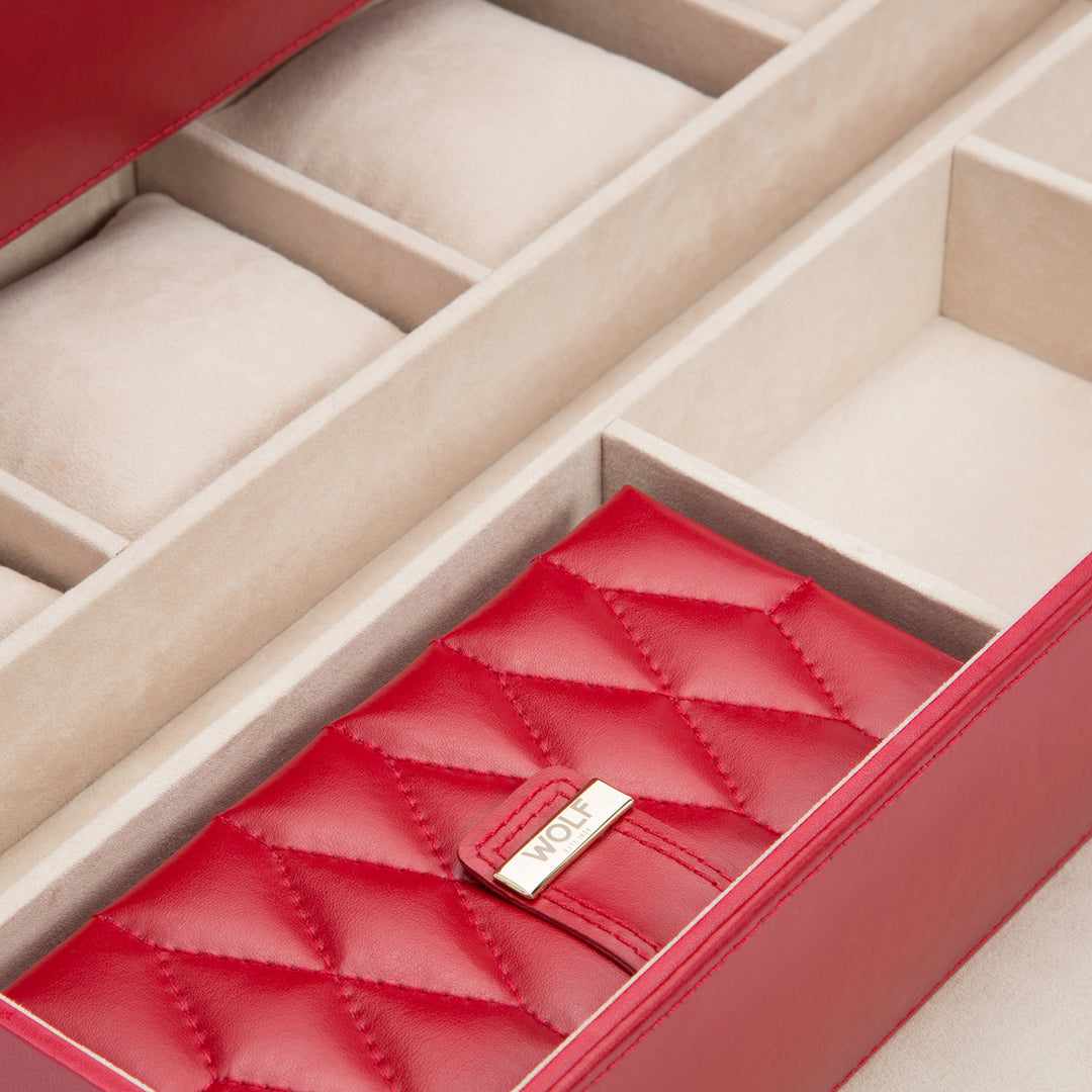 Extra Large Red Caroline Jewelry Case.