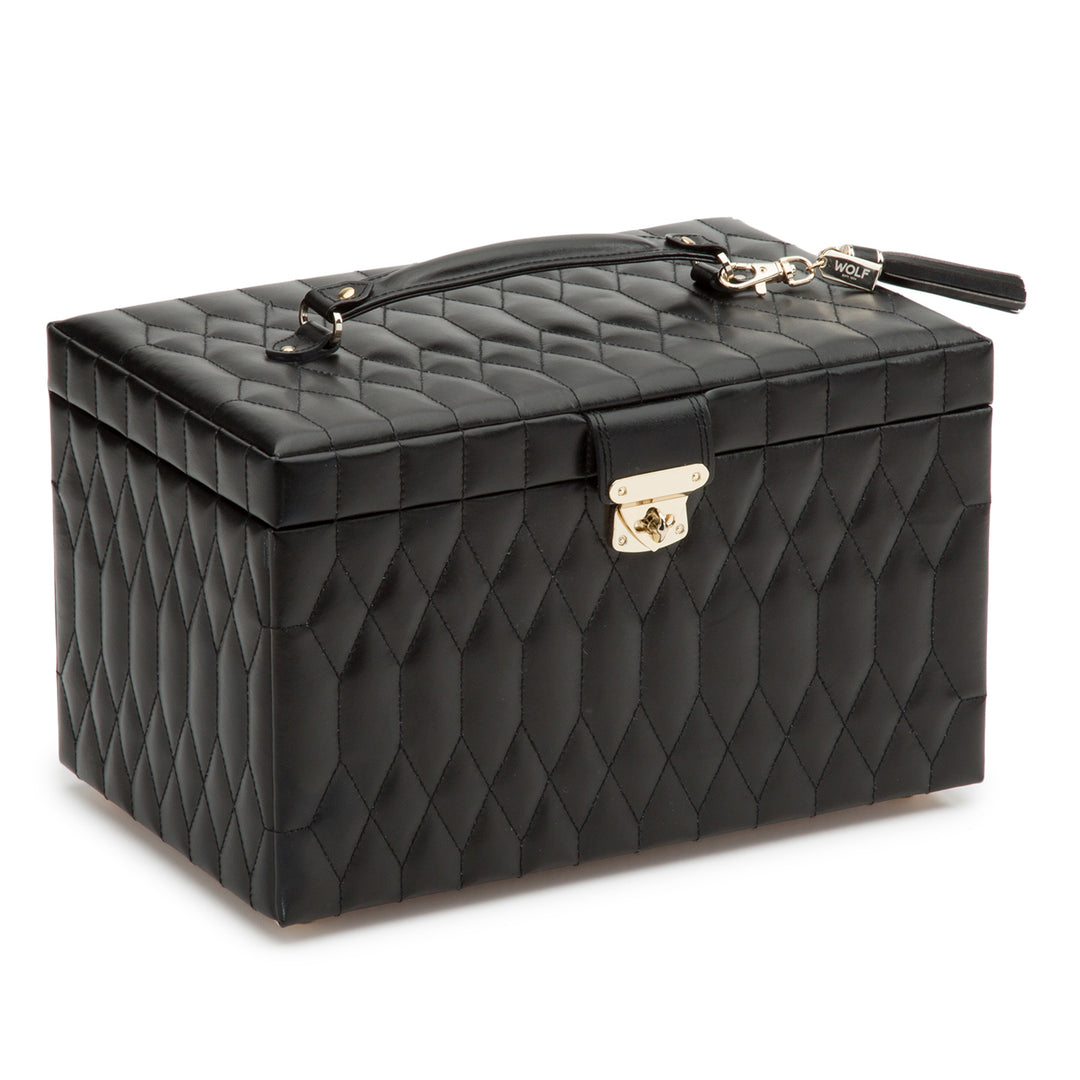 Large Black Caroline Jewelry Case