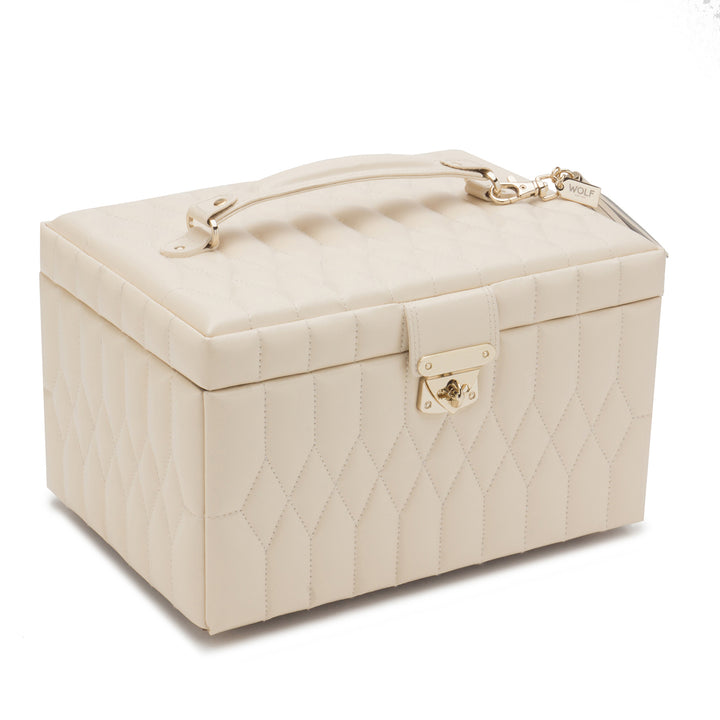 Caroline Medium Ivory Jewelry Case