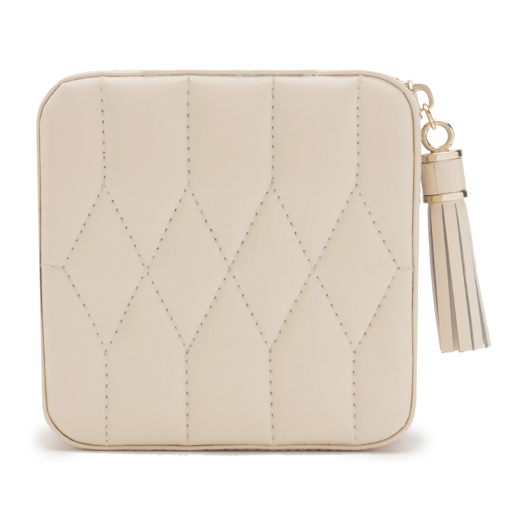 Small Caroline Ivory Zip Travel Case