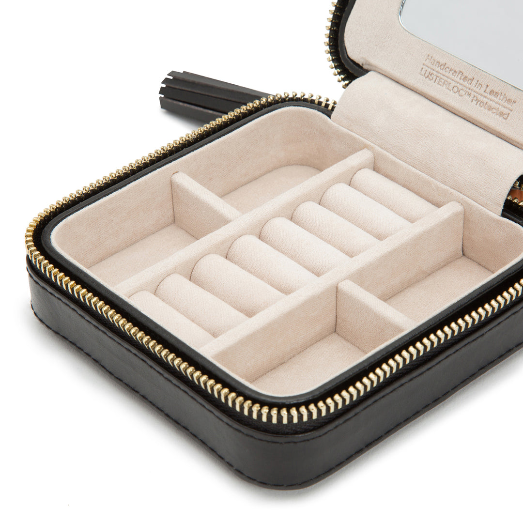 Small Black Caroline Zip Case