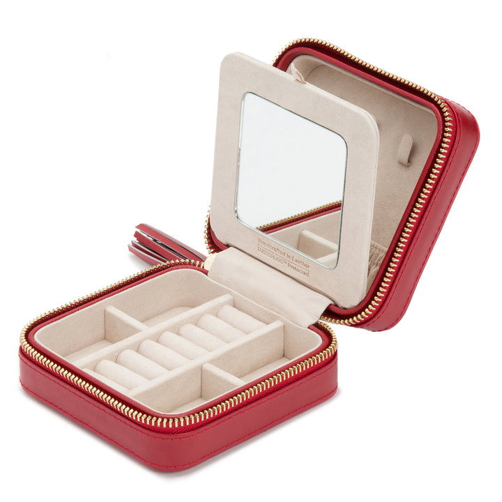 Small Red Caroline Zip Travel Case