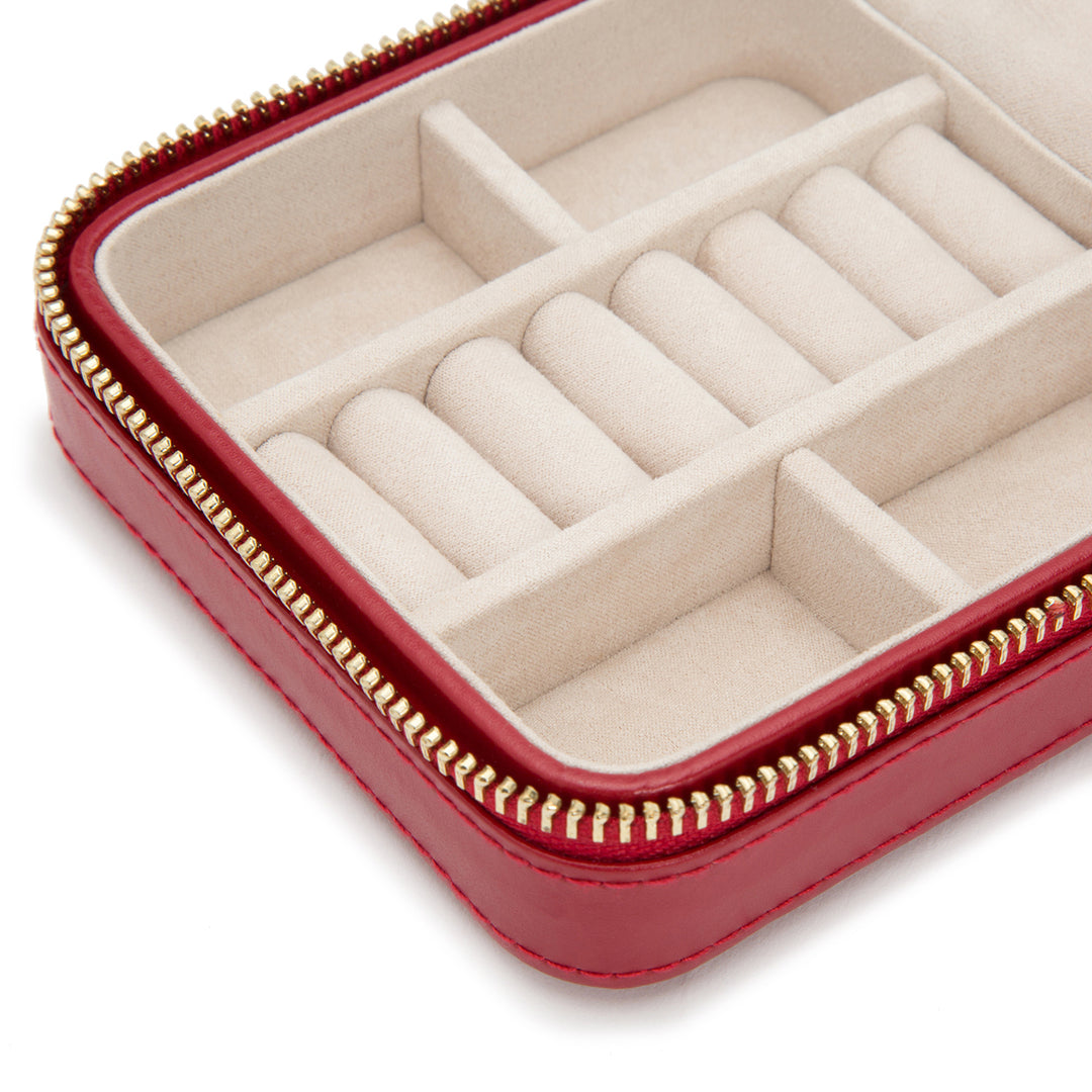 Small Red Caroline Zip Travel Case