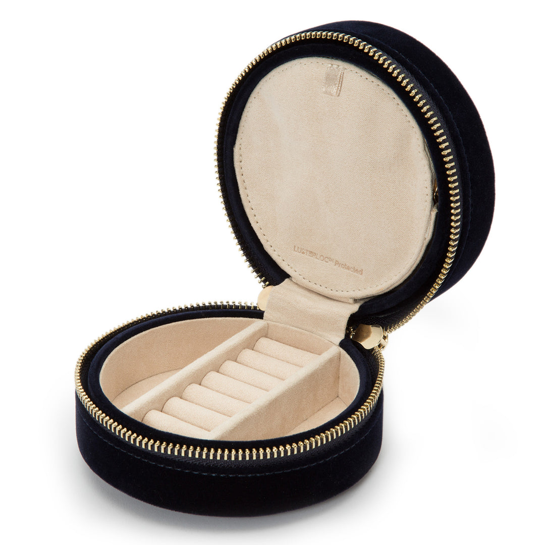 Zoe Round Zippered Travel Case;