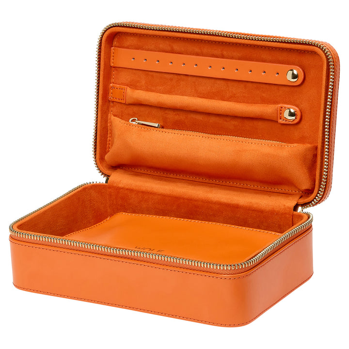 Maria, Medium Tangerine Zip Case