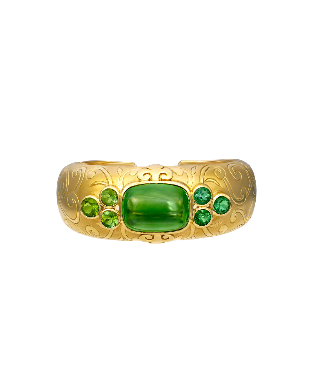 18K Yellow Gold Zircon and Tourmaline Bracelet
