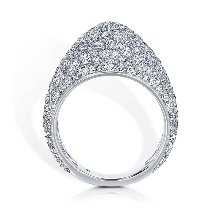 18K White Gold & White Diamond "Bahia" Ring.