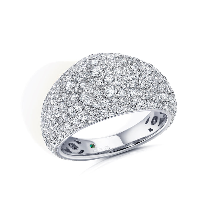 18K White Gold & White Diamond "Bahia" Ring.
