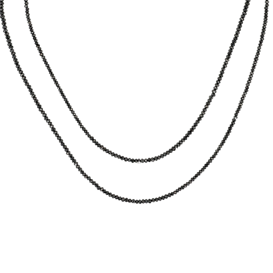 14K Yellow Gold Black Diamond Necklace