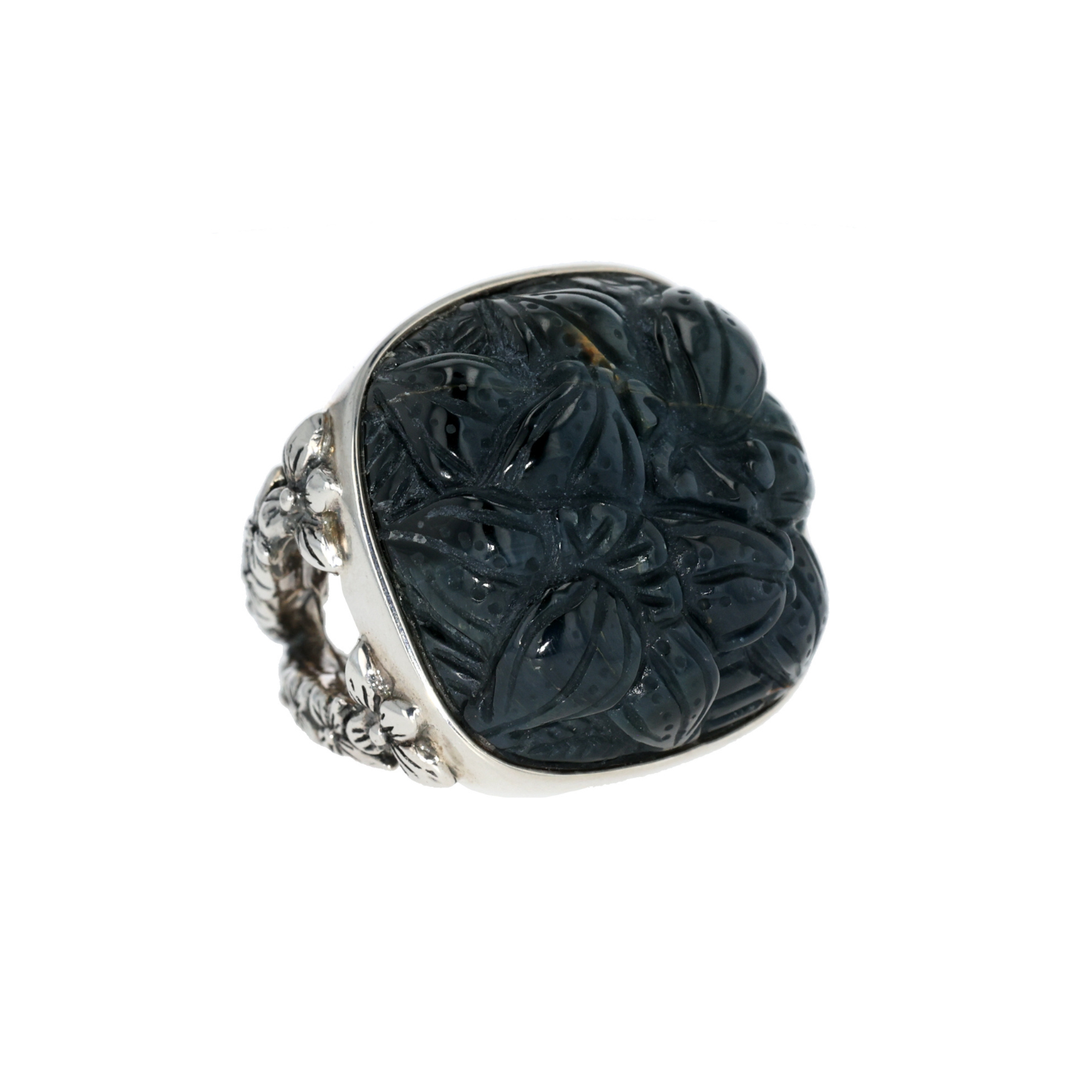 Sterling Silver Blue Tiger Eye Ring
