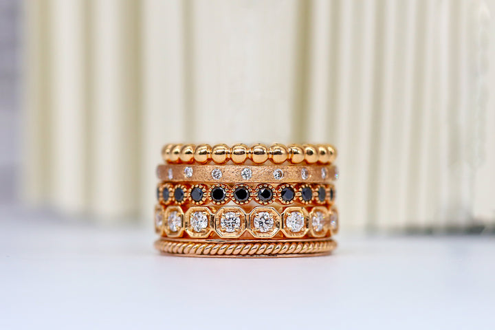 18K Rose Gold Eva White Diamond Band