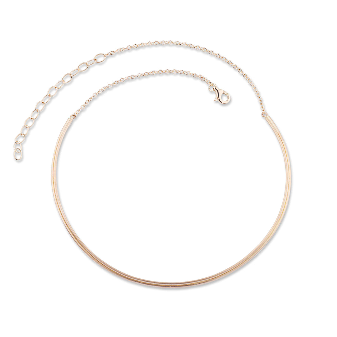 22K Rose Gold Modern Choker Necklace
