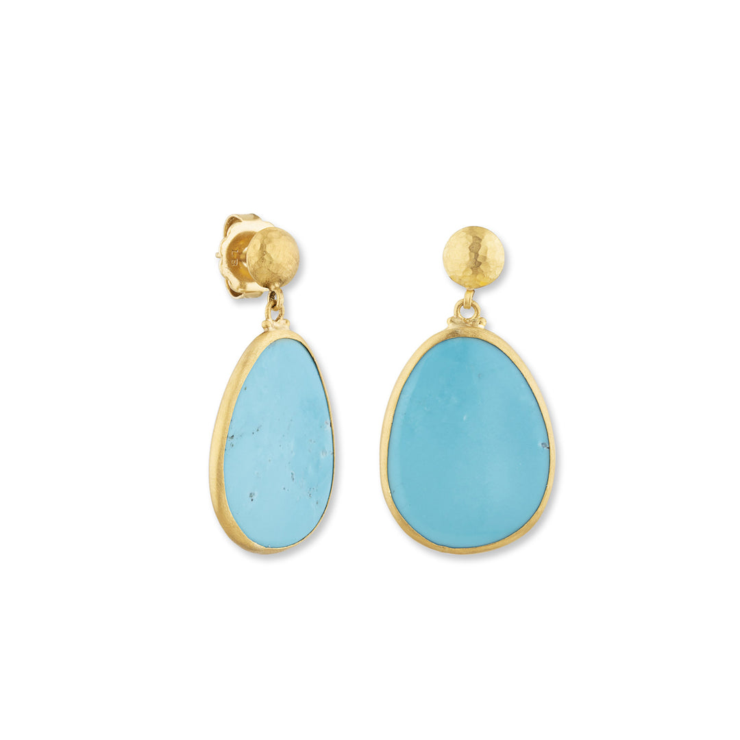 24K Gold Armenian Turquoise Earrings