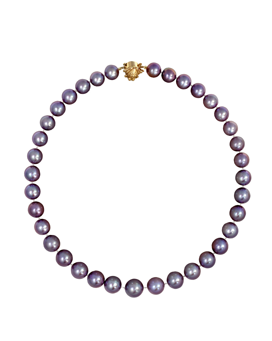 14K Yellow Gold Pearl Necklace "Silver Dawn"