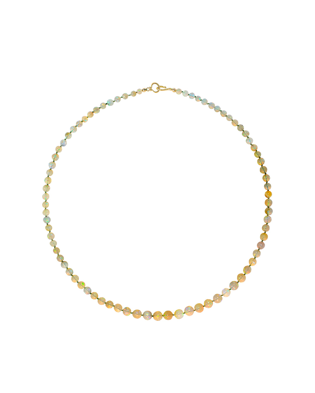 14K Yellow Gold Opal Necklace "Cleopatra Selene"