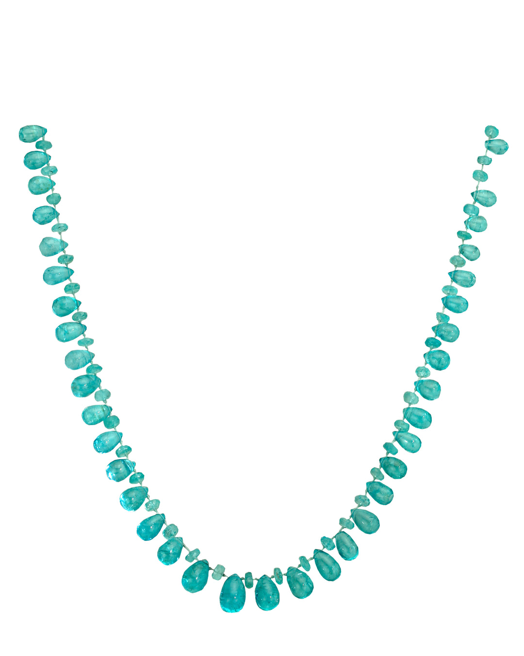 18K Yellow Gold Apatite Necklace "Morning Dew”