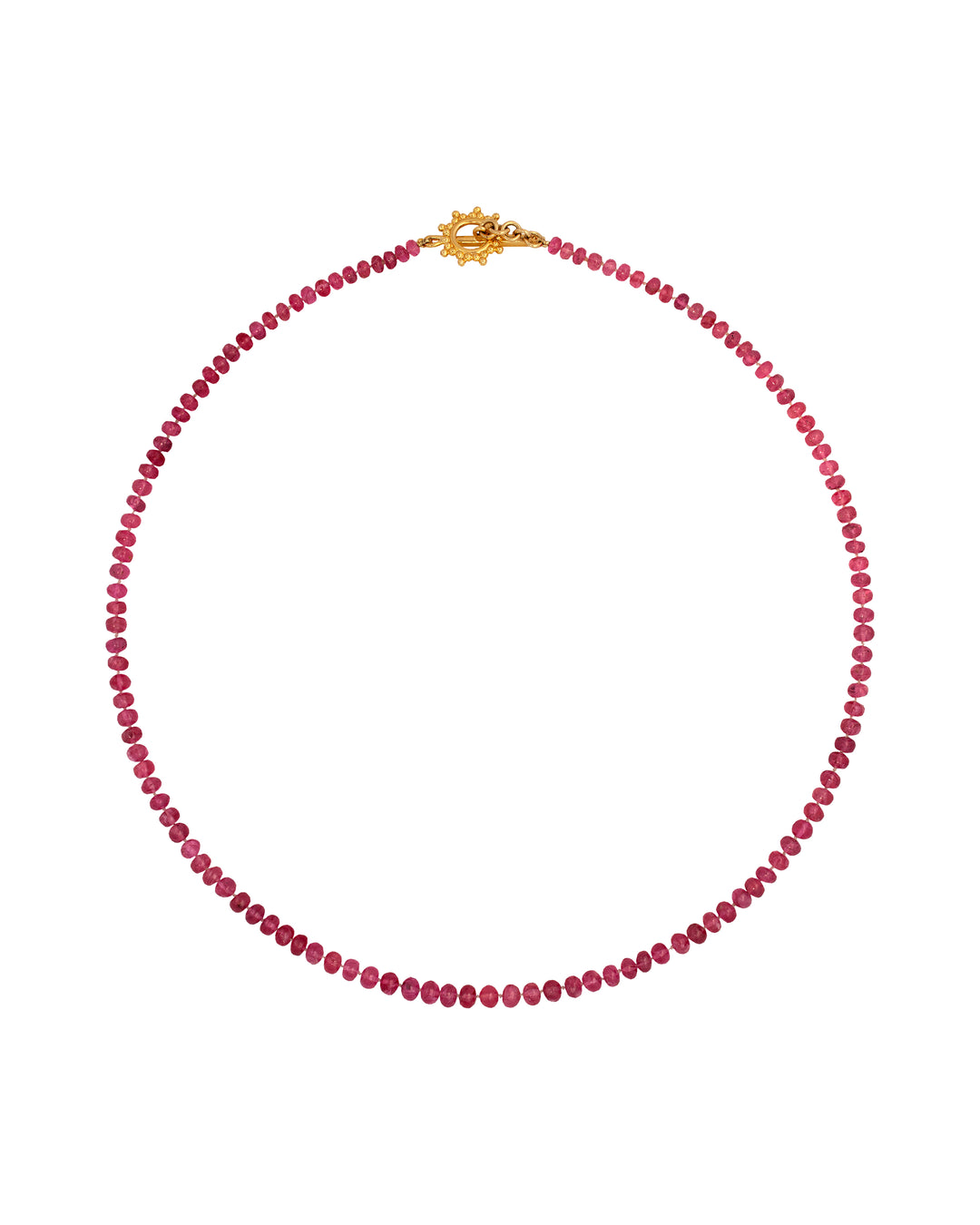 18K Yellow Gold Spinel Necklace “Rouge"