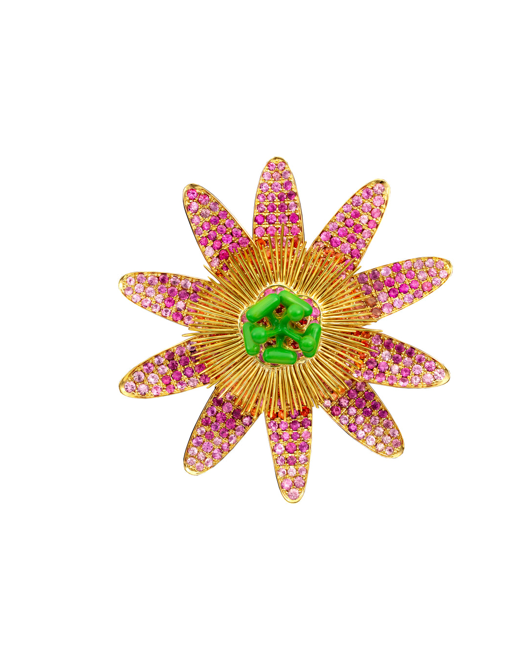18K Yellow Gold Sapphiew Pendant
