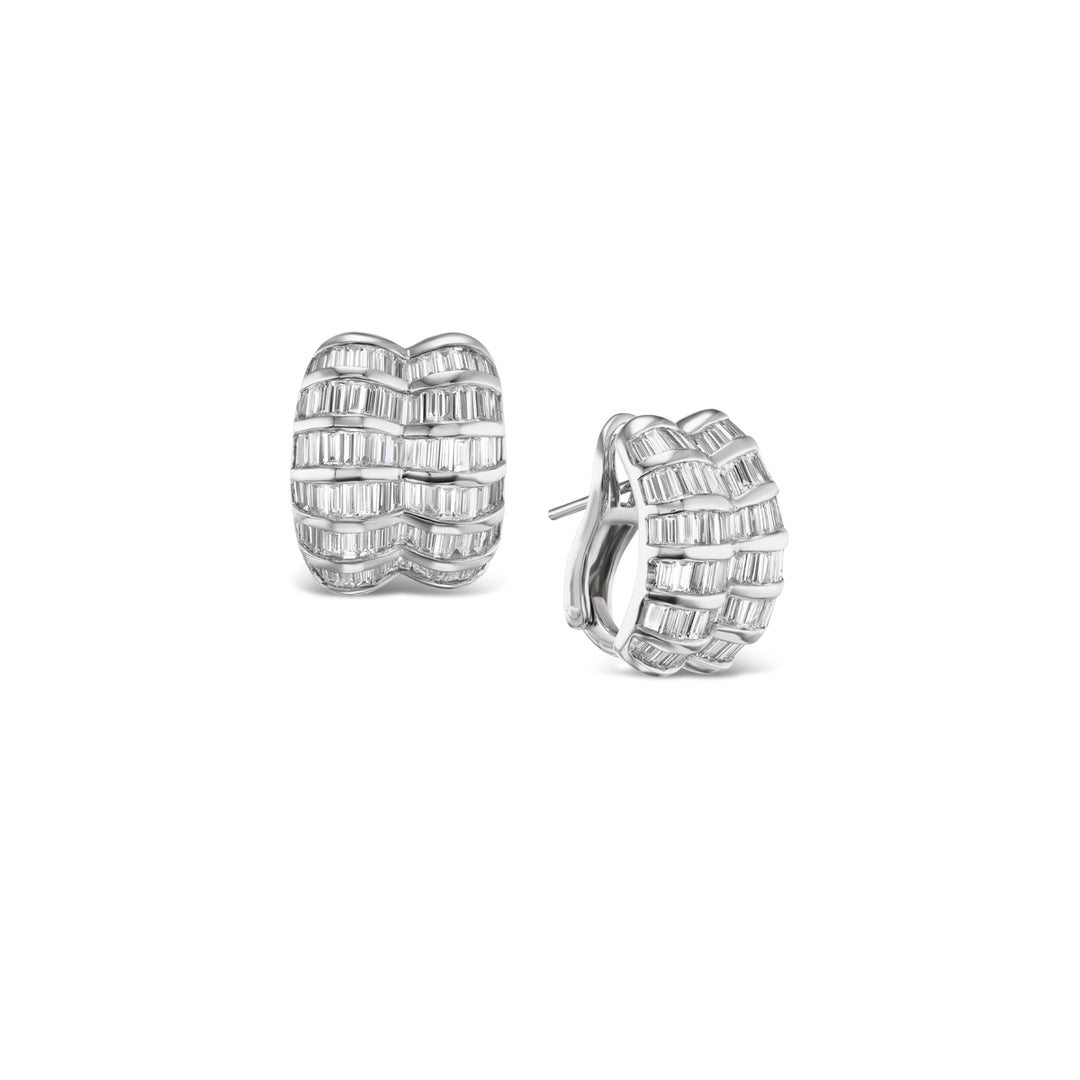 Platinum & Diamond Baguette Earrings