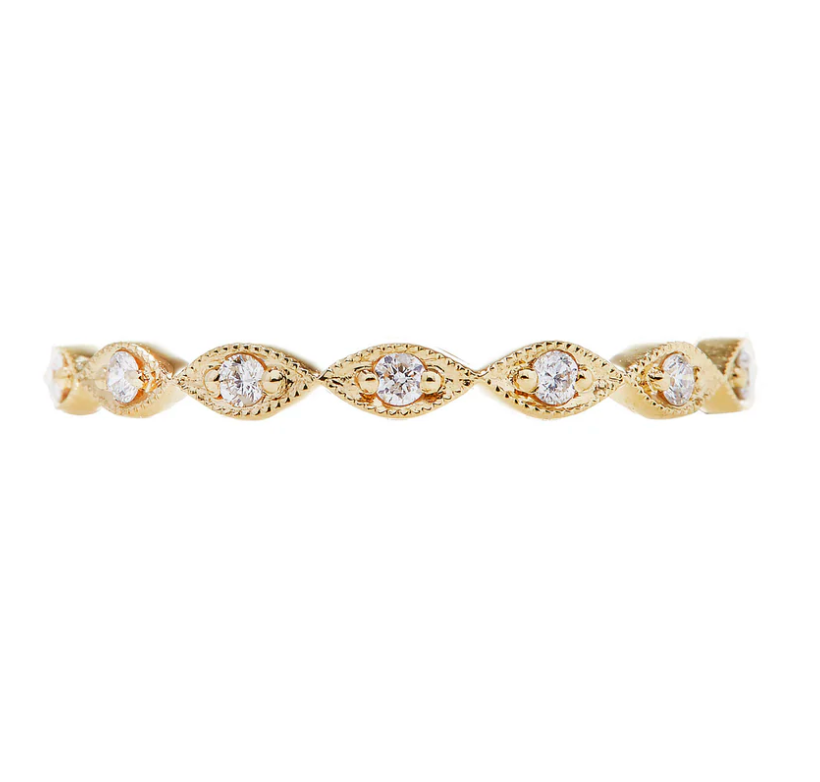 18K Yellow Gold Eleanor Diamond Band
