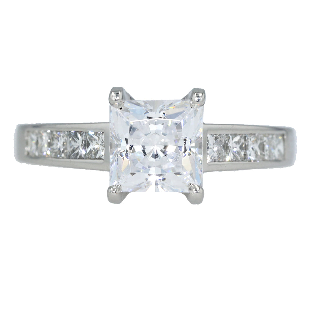 Platinum Princess Cut Diamond Dakota Engagement Ring