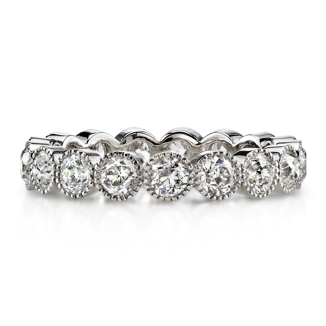 Platinum Old European Cut Diamond Gabby Eternity Band