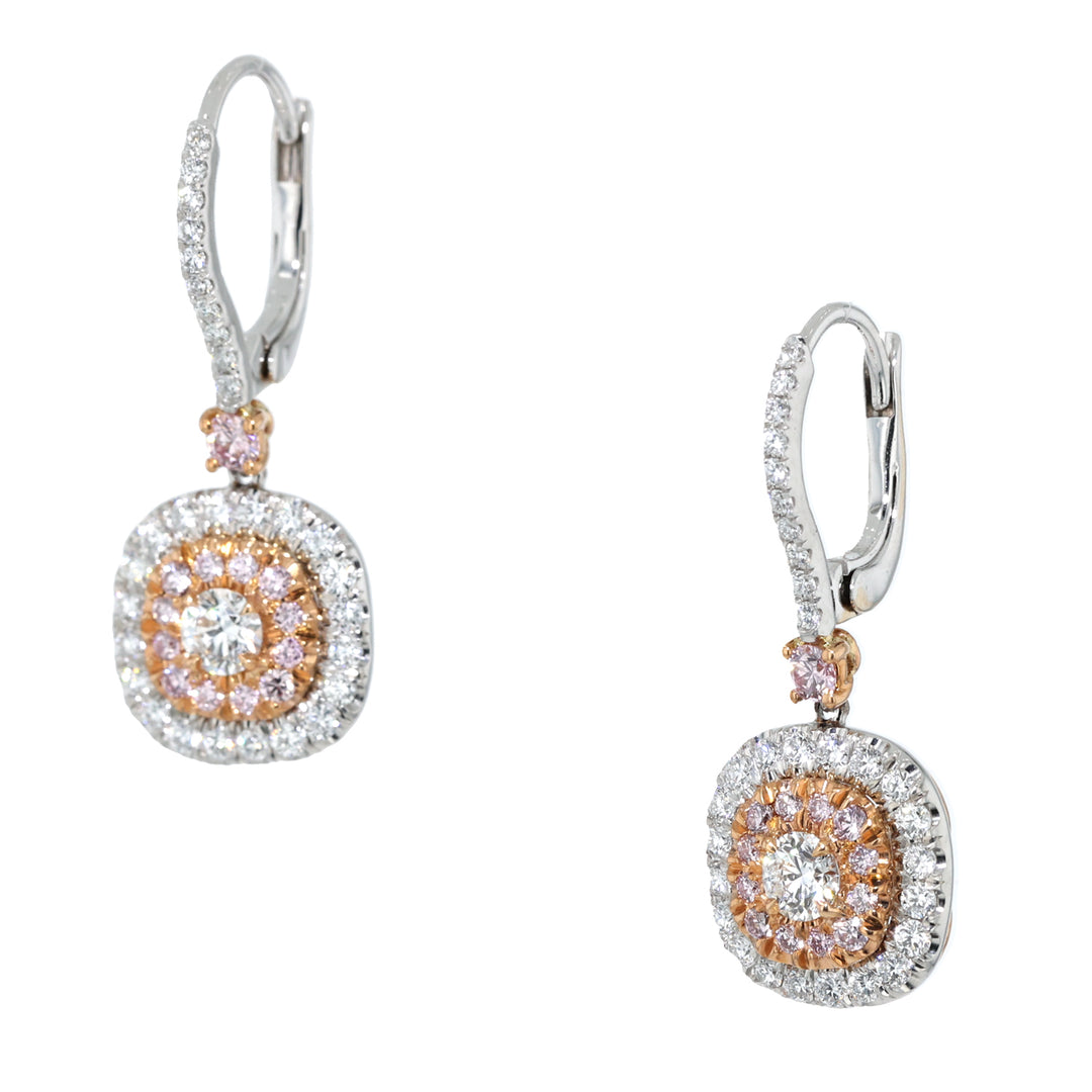 Argyle Classic Diamond Halo Drop Earrings