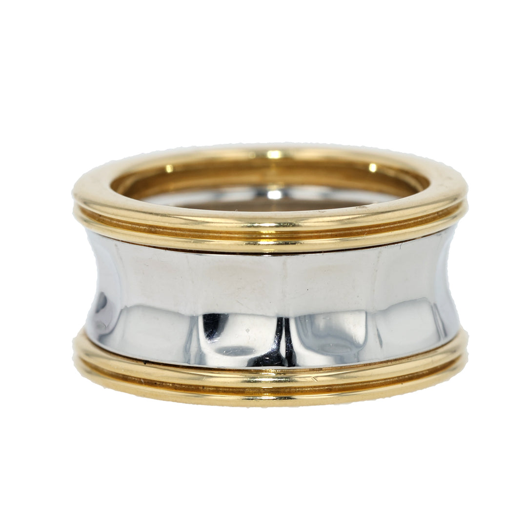 Platinum and Yellow Gold Monaco Wide Wedding Band