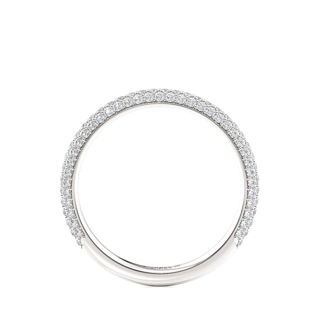 18K White Gold Pavé Diamond Band