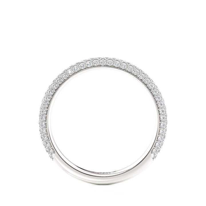 18K White Gold Pavé Diamond Band