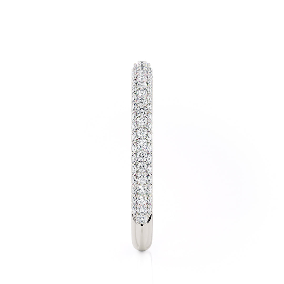 18K White Gold Pavé Diamond Band
