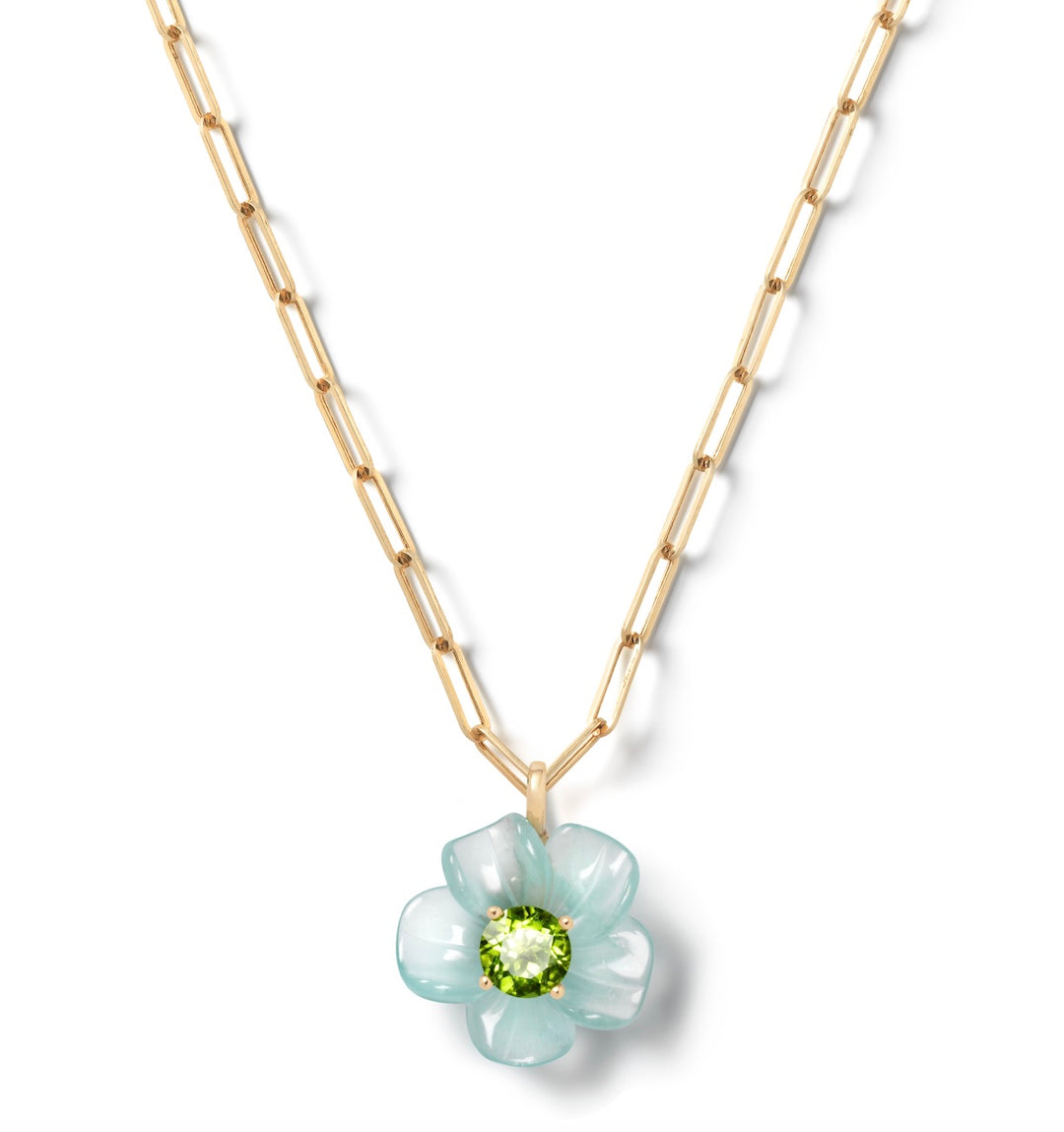 18K Yellow Gold Island Flower Pendant