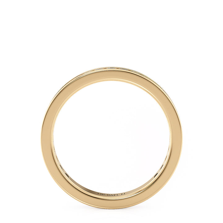 18K Yellow Gold Channel-Set Princess Cut Diamond Eternity Band