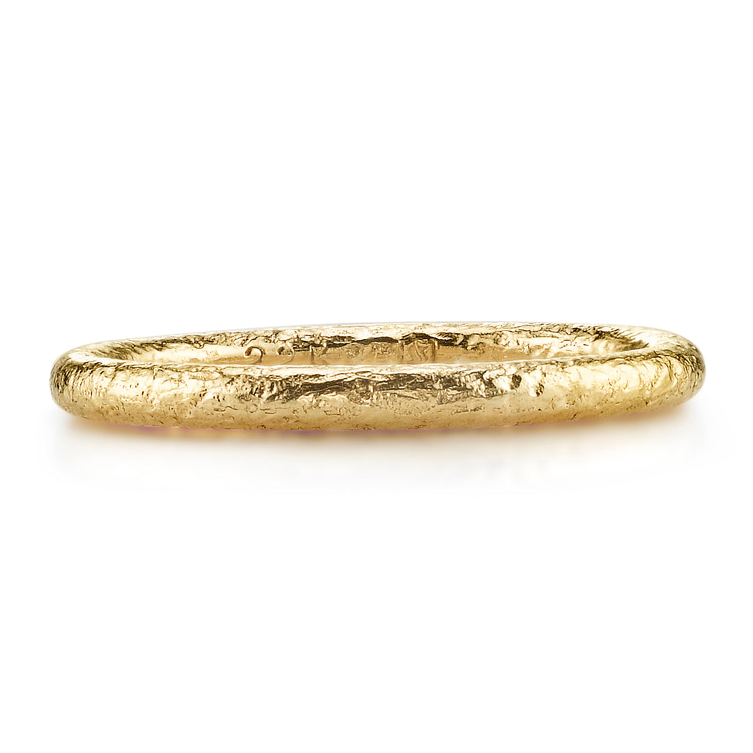 22K Yellow Gold Textured Jane Band