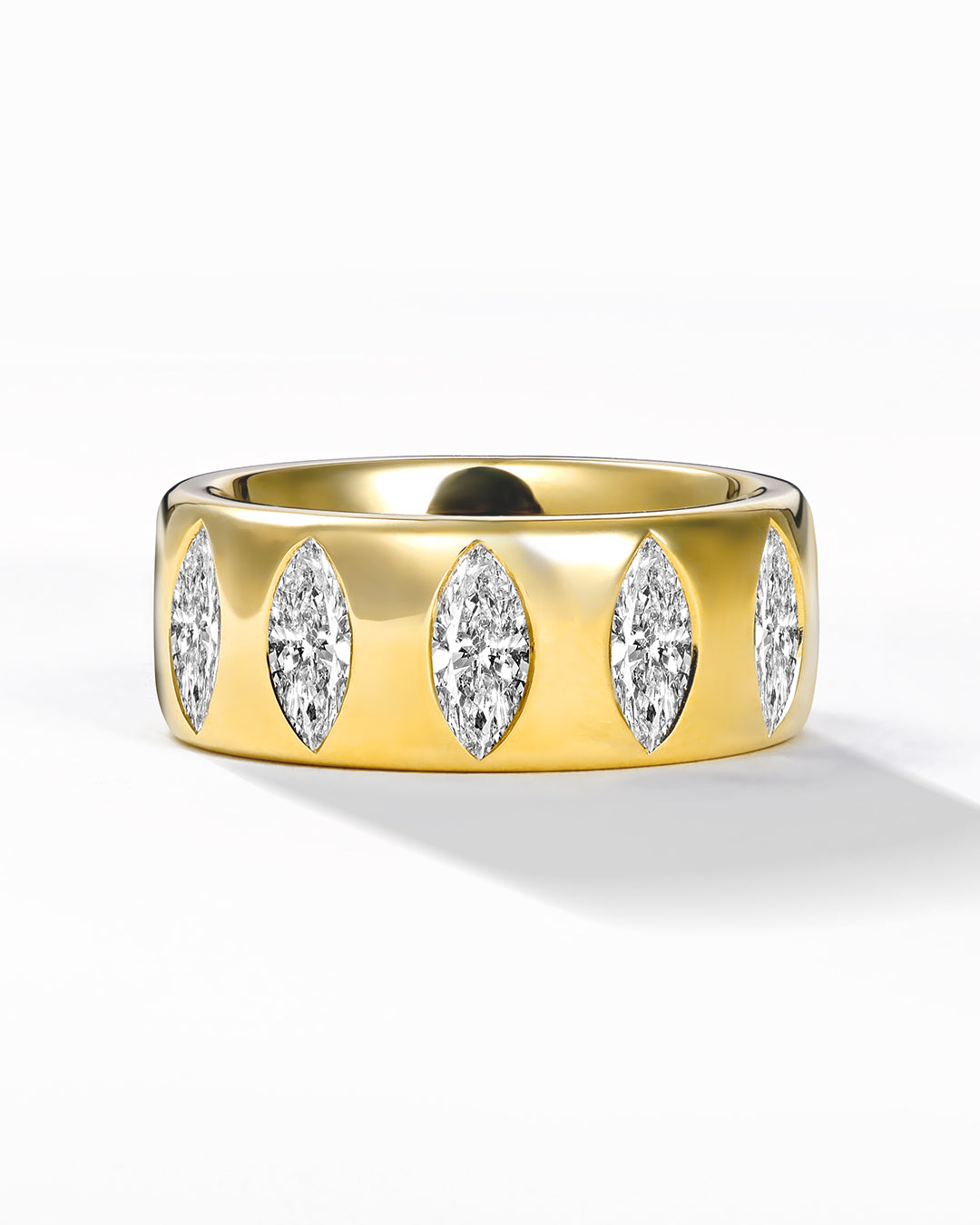 18K Yellow Gold & Diamond Guardian Ring
