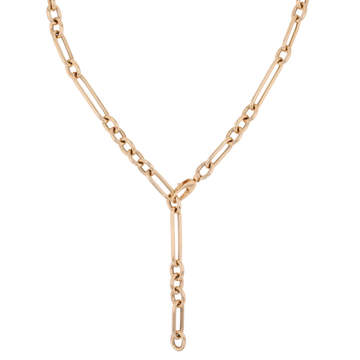 14K Yellow Gold Figaro Link Necklace