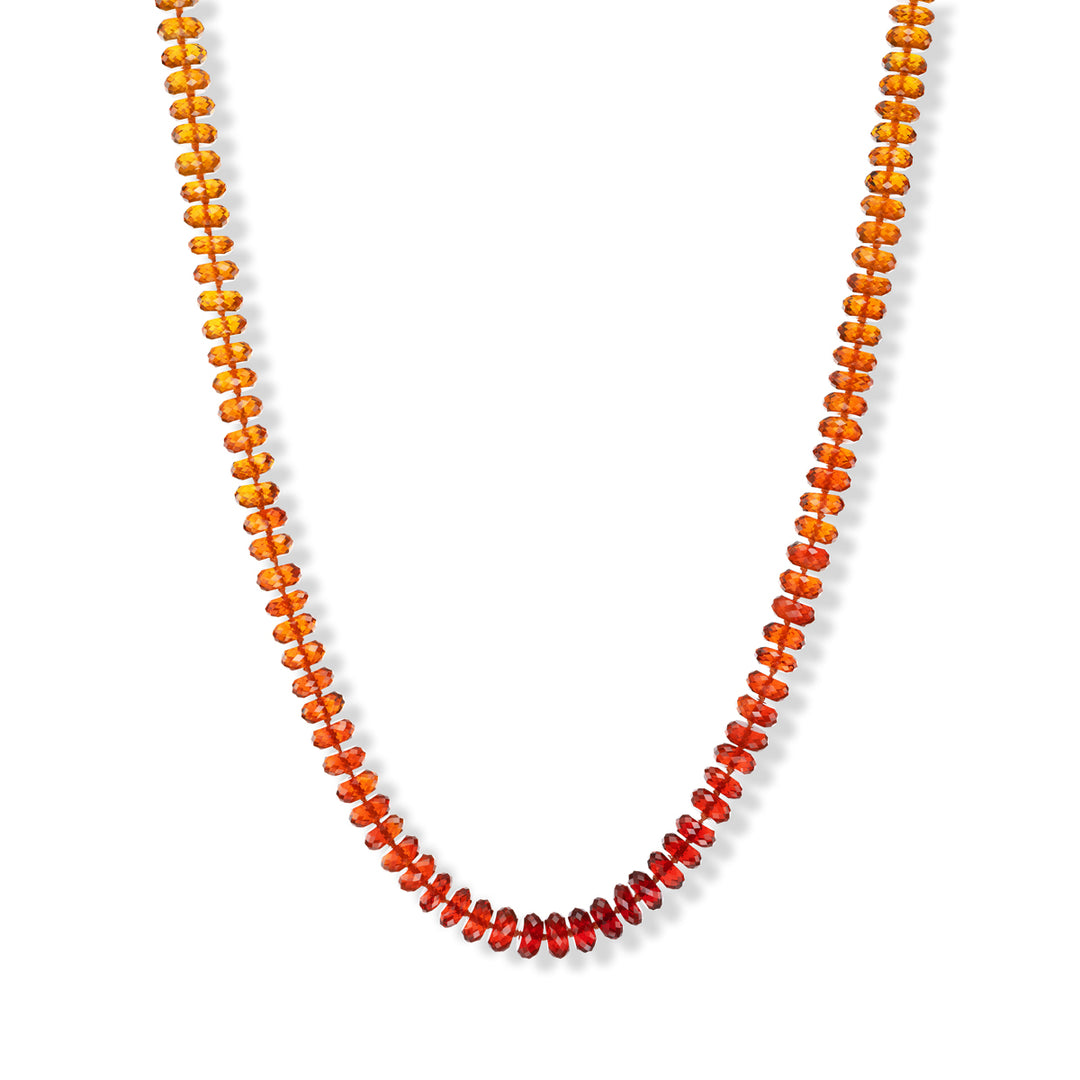 14K Yellow Gold  &  Fire Opal Bead Necklace