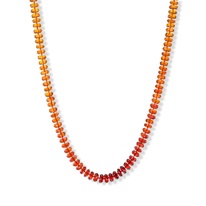 14K Yellow Gold  &  Fire Opal Bead Necklace