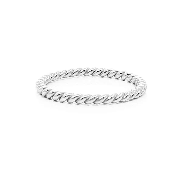 18K White Gold Sona Rope Band