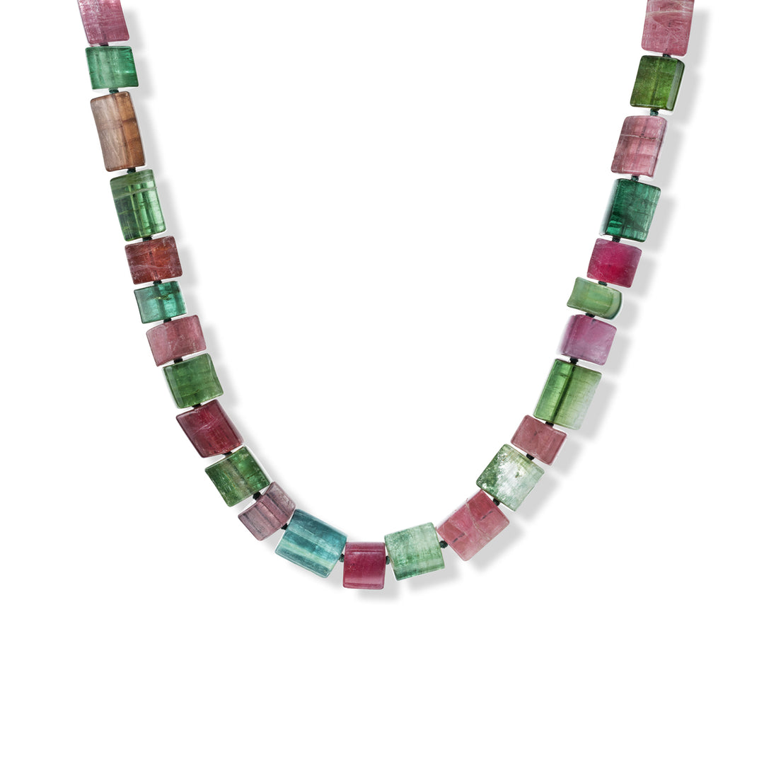 18K Yellow Gold &  Multi-Colored Tourmaline Necklace