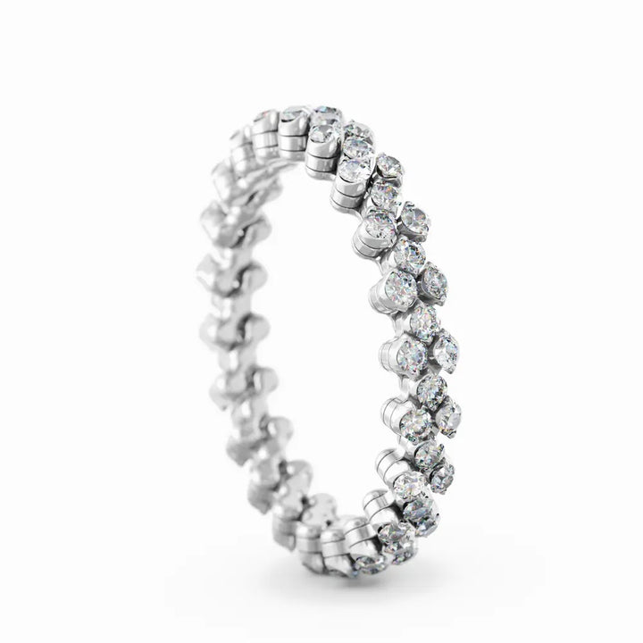 18K White Gold & Diamond  Multi-Size Flexible Ring
